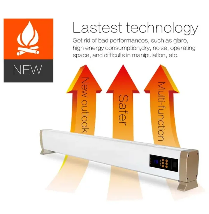 SINED Termoconvettore Elettrico a Convezione Naturale Da 2200w Con Telecomando Bianco - immagine 2