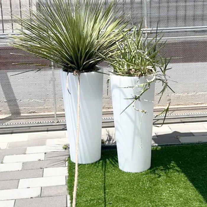 SINED Vaso Luminoso Tondo Polietilene Led Solare Esterno Interno - immagine 3