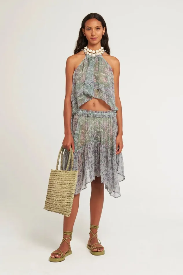 Skirt Loah Aqua – Antik Batik