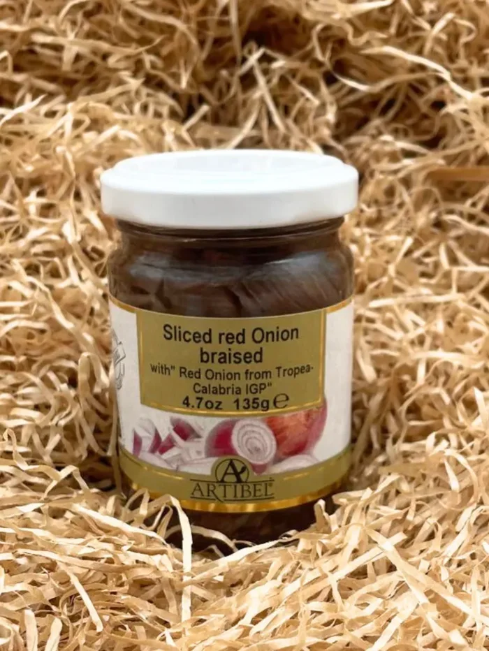 SLICED RED ONION BRAISED WITH “RED ONION FROM TROPEA-CALABRIA IGP” – ARTIBEL SRL – 4.7 OZ (135 GR)