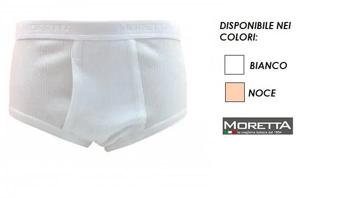 SLIP UOMO MORETTA IN COTONE A COSTINE ART. 06 COL. E MIS. A SCELTA