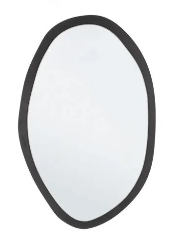 SPECCHIO IN LEGNO E VETRO NERO (51x1x79h)