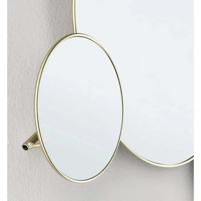 Specchio irregolare circolare con struttura dorata – Connery - immagine 2