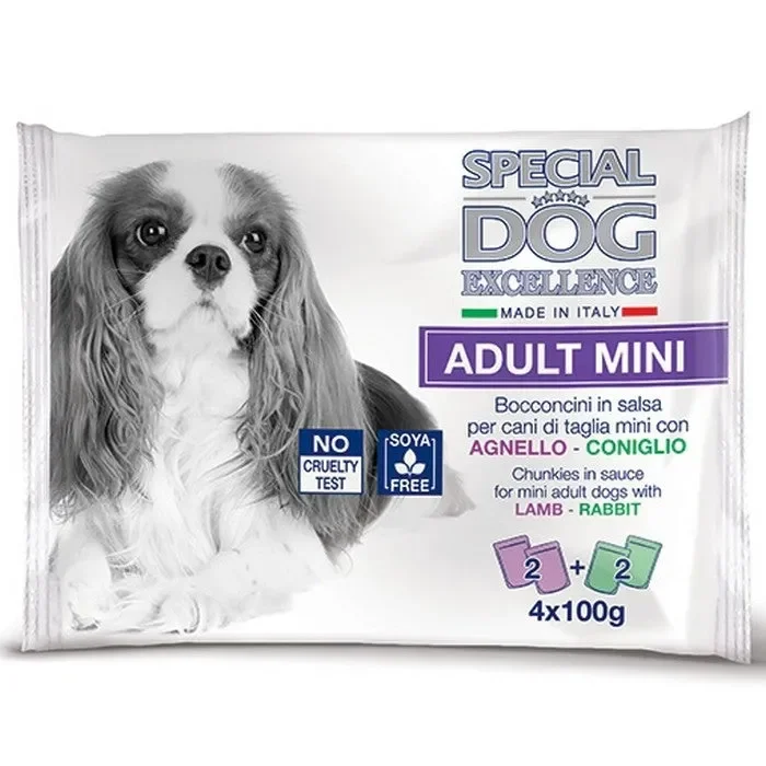 Special Dog Excellence Multipack Buste Adult Mini – Agnello e Coniglio 4x100g