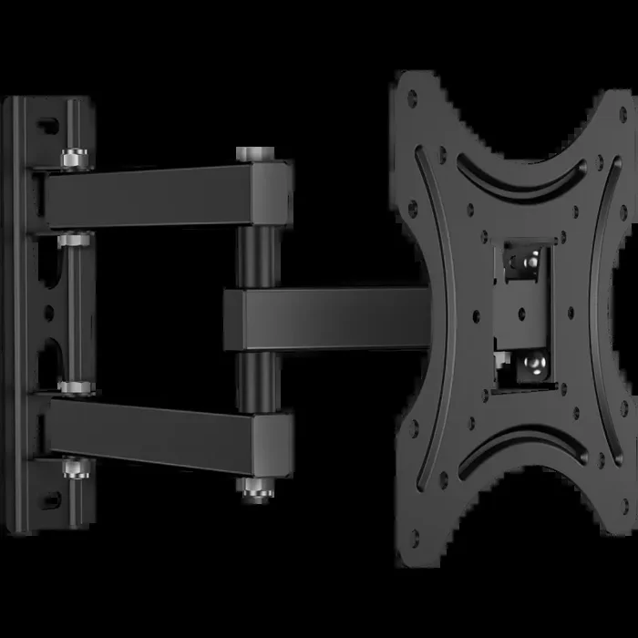 Staffa per TV 17″-43″ inclinabile e girevole, nera STE322-B