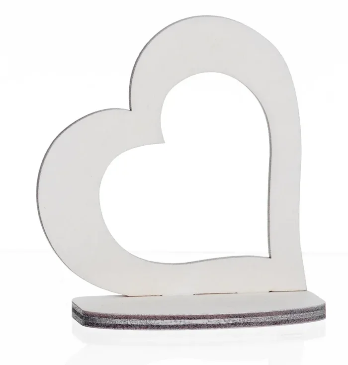 Star Import Italy Bomboniera Cuore con Base H 8 Cm Legno