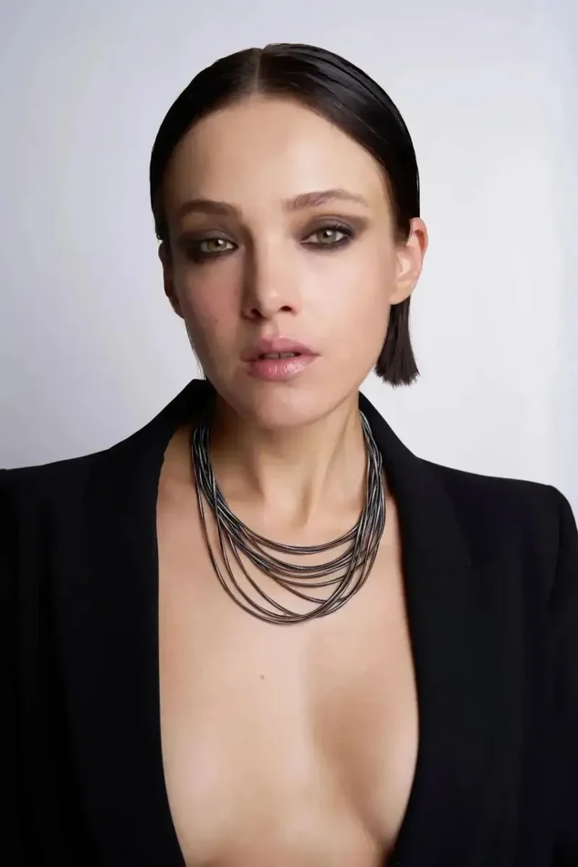 String – collana in argento 925, 10 fili - immagine 3