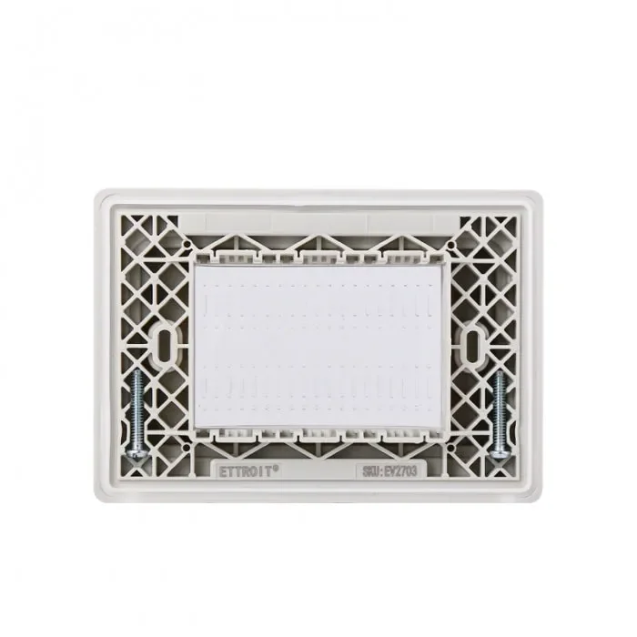 SUPPORTO DA ESTERNO IP55 3 POSTI BIANCO COMPATIBILE VIMAR PLANA | ettroit | ev2703 - immagine 3