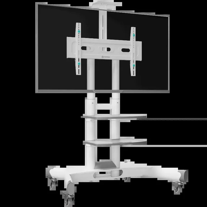 Supporto Mobile per TV e Display Professionali 40″-70″, max 60,5 kg, Bianco TS1552 - immagine 3