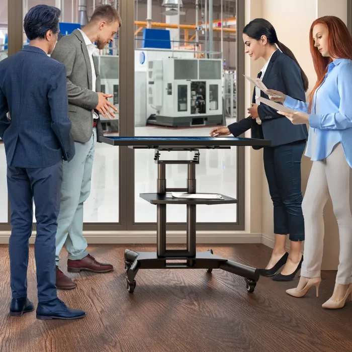 Supporto Mobile per TV o Pannelli Interattivi 32″-70″, max 45 kg, Inclinabile, Nero TS1350 - immagine 2