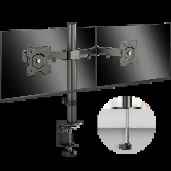 Supporto per 2 monitor carico max 16 kg (2×8 kg) nero D221E-B - immagine 3