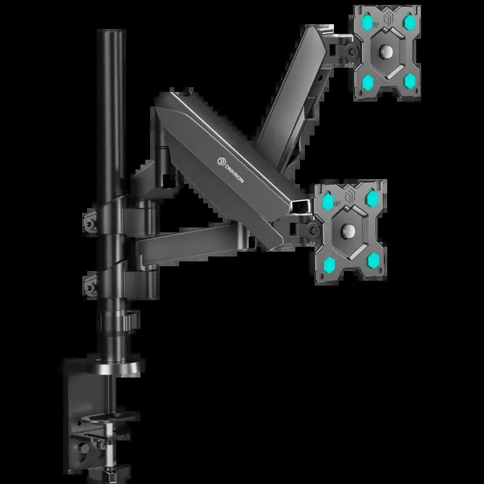 Supporto per 2 monitor da scrivania per schermi 13″ – 32″ Pollici fino a 8 kg, Nero G140-B Fornitura