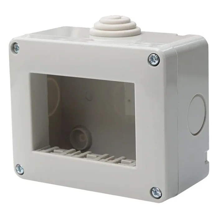 SUPPORTO SCATOLA ESTERNO IP40 3 POSTI GRIGIO CHIARO COMPATIBILE VIMAR PLANA | ETTROIT | EV2503