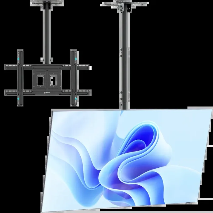 Supporto TV da soffitto da 32″ – 80″ Pollici fino a 68,2 kg nero N1L-B Moda - immagine 3