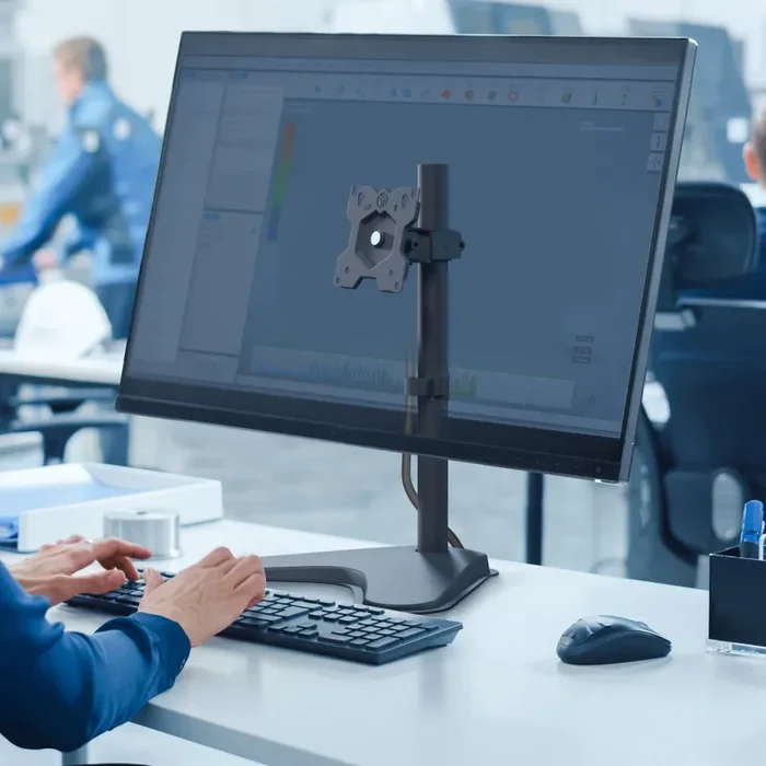 Supporto TV da tavolo per schermi da 13″ – 34″, carico max 8 kg, nero D101FS-B - immagine 2