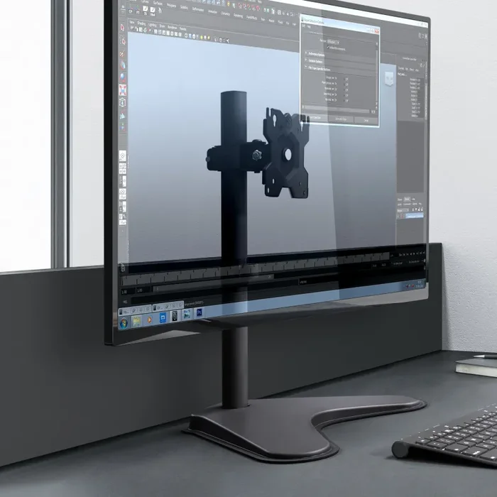 Supporto TV da tavolo per schermi da 13″ – 34″, carico max 8 kg, nero D101FS-B - immagine 3