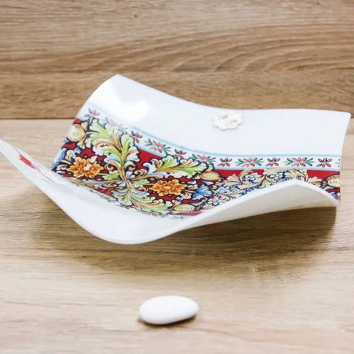 Svuotatasche Floreale in Rosso Personalizzabile Prendimi per Mano Solidale - immagine 3