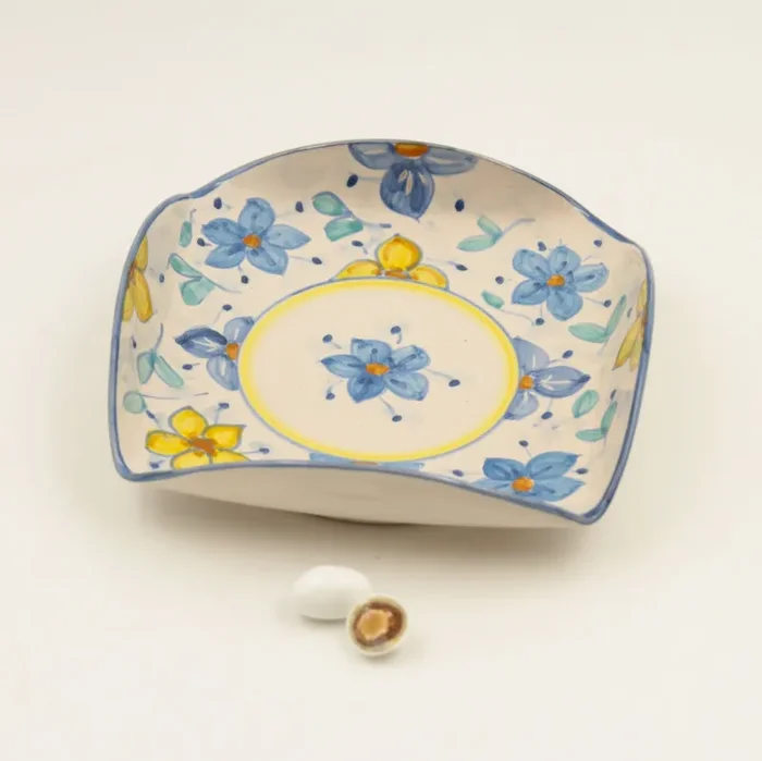 Svuotatasche Ondulato Fiori Stile Vietrese Il Borgo di Vietri Vendita online