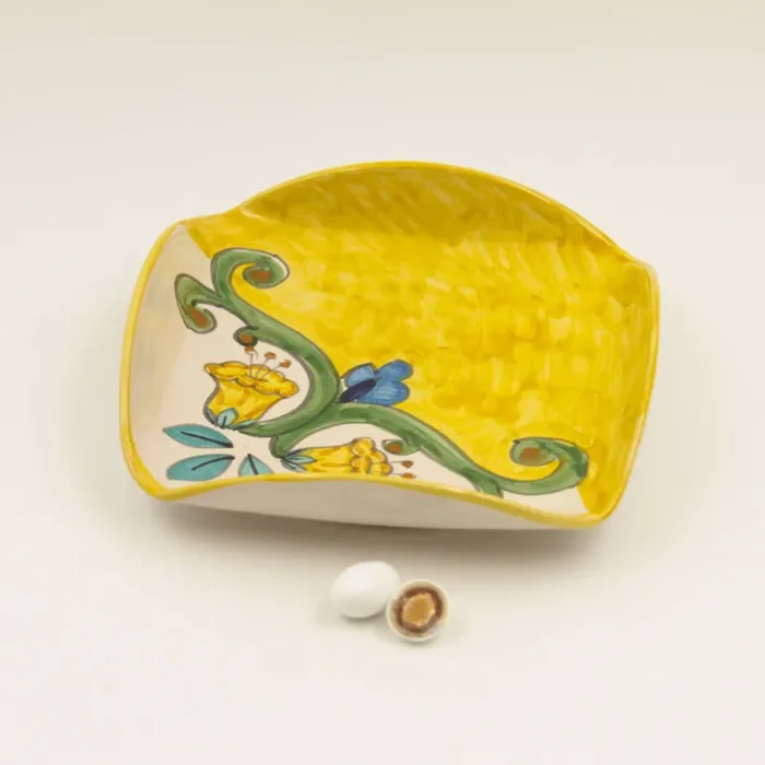 Svuotatasche Ondulato Giallo Stile Vietrese Il Borgo di Vietri