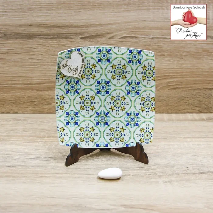 Svuotatasche Stile Maiolica Personalizzabile Prendimi per Mano Solidale Online ora