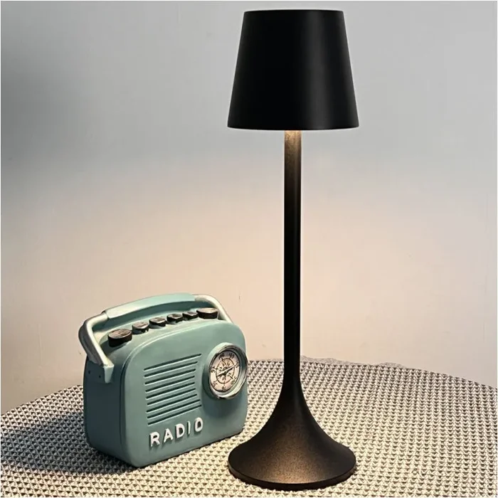 T’ILLUMINO Lampada Ellon Touch H 380 Mm D 107 Mm 5200 mAh 3,5 W Nera