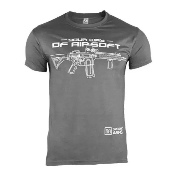 T-shirt Air Soft Specna Arms Logo MK18 Grey