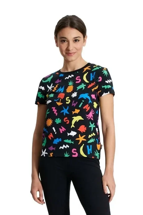 T-Shirt Donna Moschino Art A1903 2118 Colore a scelta Misura a scelta Moda