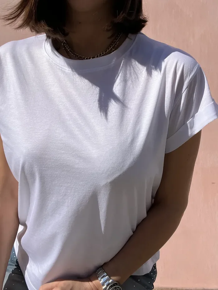 T-SHIRT GIROCOLLO FILO DI SCOZIA - immagine 2