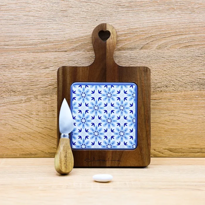 Tagliere Acacia con Maioliche Claraluna Vendita calda online