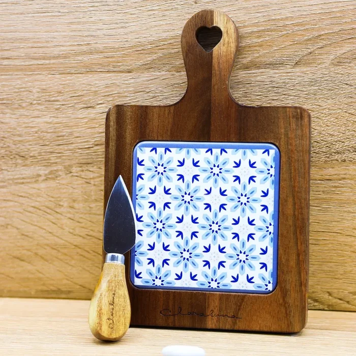 Tagliere Acacia con Maioliche Claraluna Vendita calda online - immagine 2