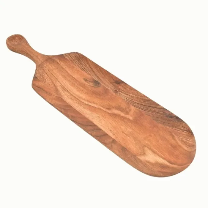 Tagliere vassoio da portata in legno con manico 50×15 cm