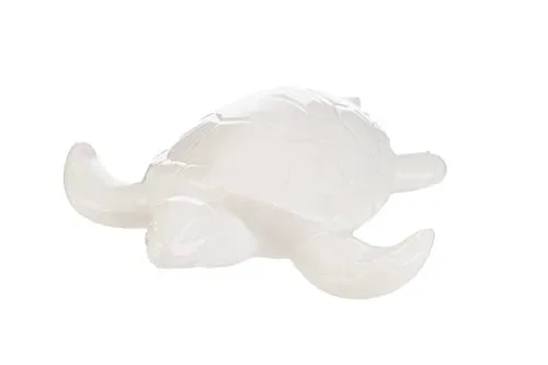 TARTARUGA MARINA BIANCA IN PORCELLANA (10.5×10.5cm)