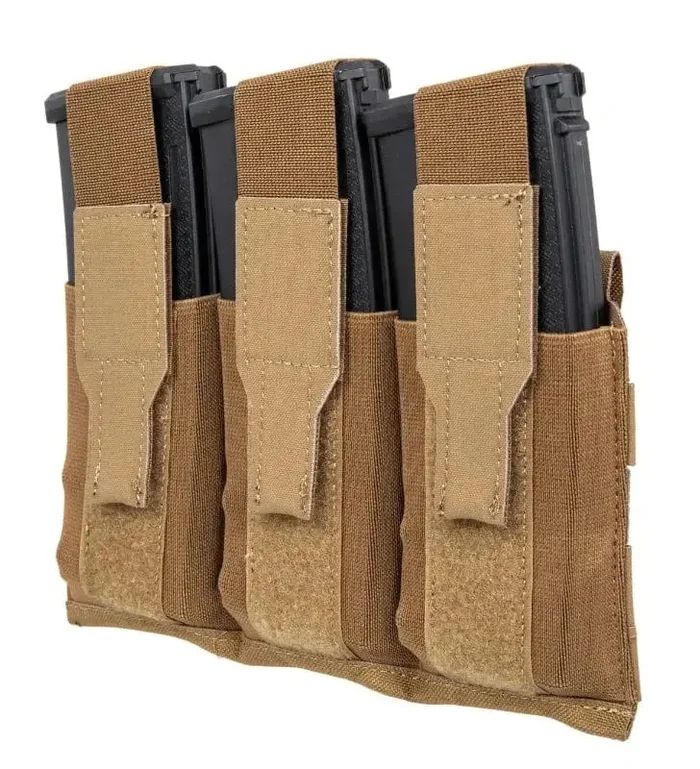 Tasca Porta Caricatori Tripla con chiusura a velcro Coyote Brown – Primal Gear