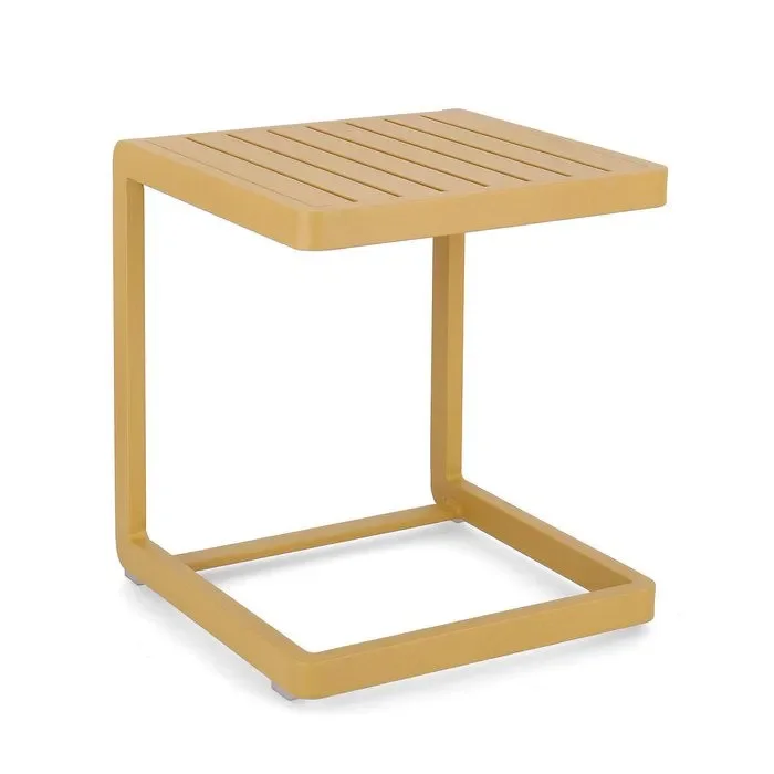 Tavolino da giardino in alluminio con piede laterale 40×40 cm – Konnor Sconti