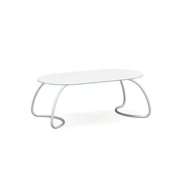 Tavolo in alluminio con piano in vetro – Loto Dinner - immagine 3