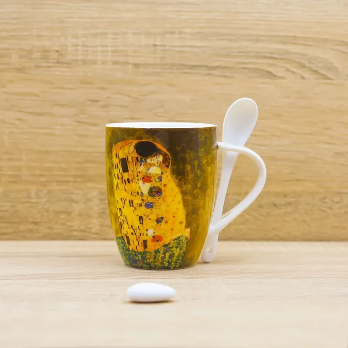 Tazza con Cucchiaio “Il Bacio” Klimt Enesco Moda