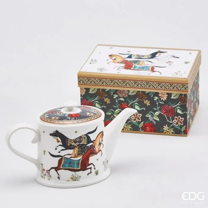 Teiera natalizia in porcellana con confezione regalo - immagine 2