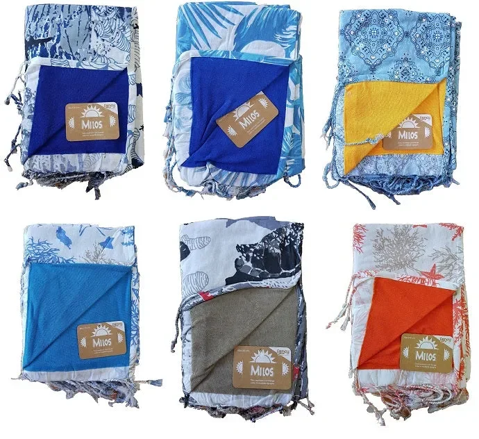 TELO MARE FANCY HOME ART MILOS COLORE A SCELTA MISURA UNICA