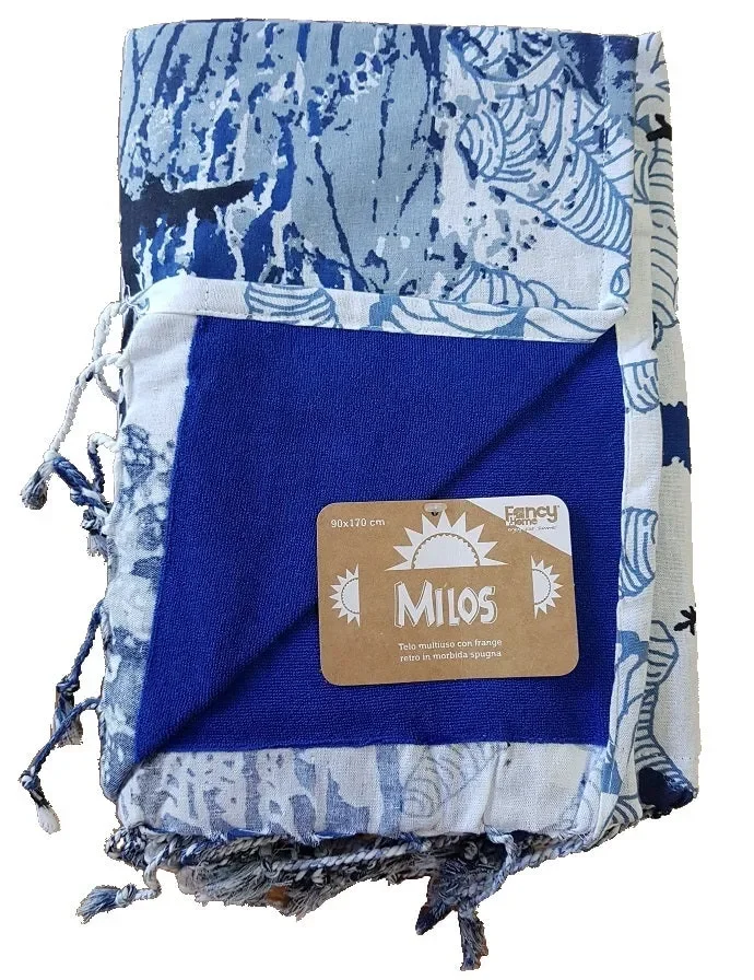 TELO MARE FANCY HOME ART MILOS COLORE A SCELTA MISURA UNICA - immagine 2