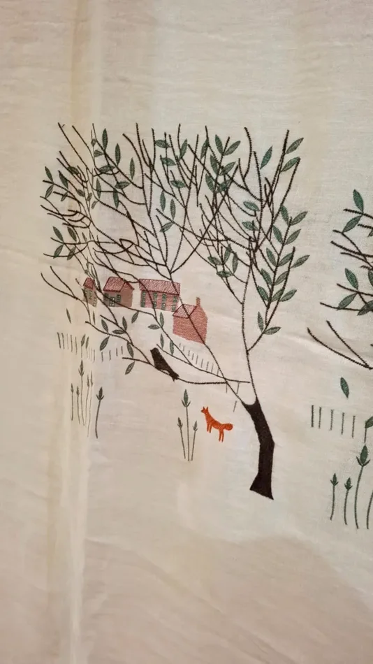 Tenda Lino ricamo Brunico - immagine 2