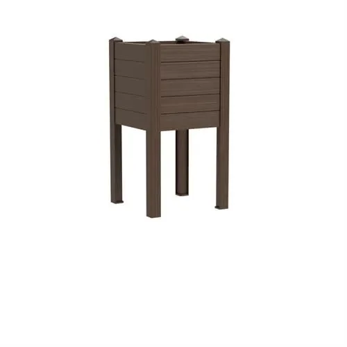 TeraPlast Fioriera Trama 014 Moka H 80 Cm 42 x 42 Cm Resina