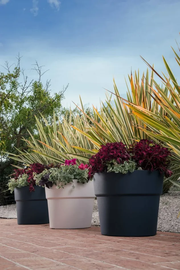 TeraPlast Vaso Andromeda 38 Sand Plastica Riciclata Moda - immagine 2