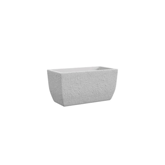 TeraPlast Vaso Fioriera Petram 80 Cm Bianco Pietra Plastica Riciclabile