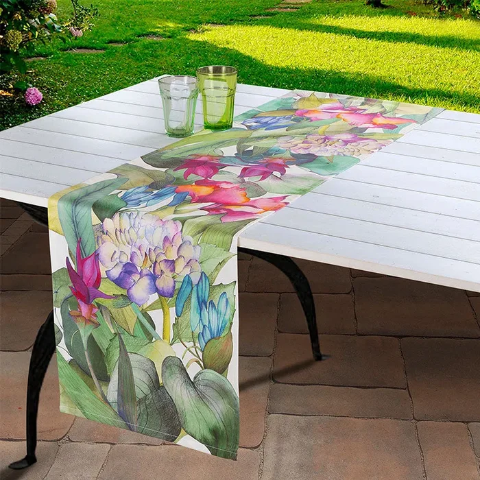 The Napking Runner il Giardino 45×150 cm in raso Antimacchia In saldo