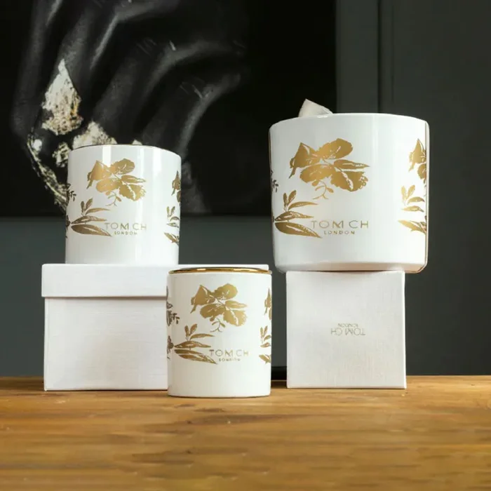 Tom Ch London Candela Florence Media H13 D14 cm Cipria - immagine 2