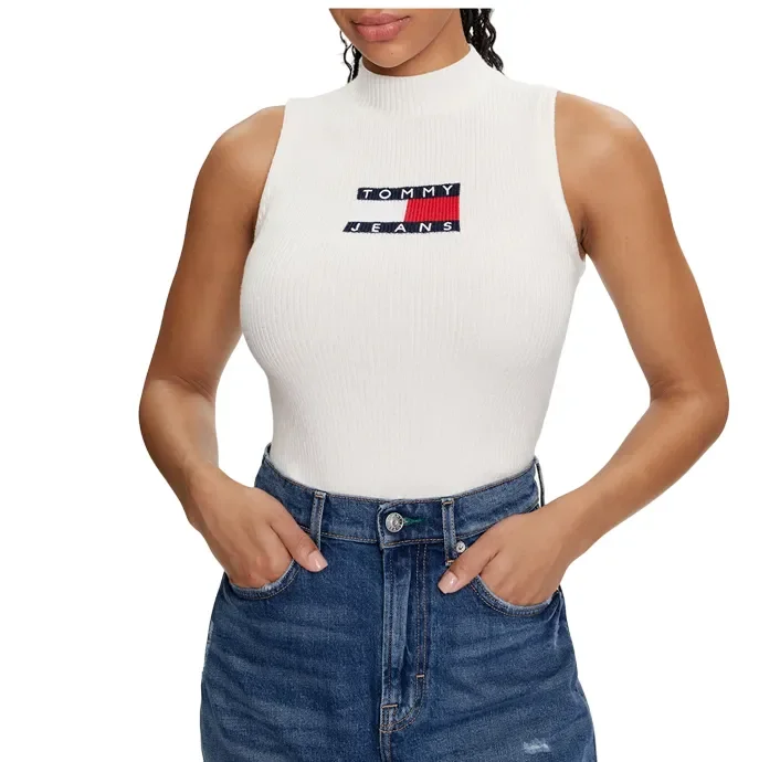 Tommy Jeans Dolcevita donna Center Flag DW0DW18527 Slim Fit