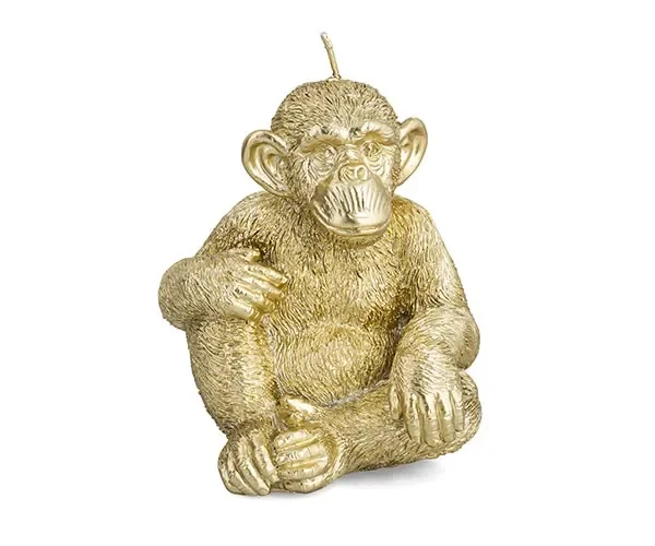 Tono Su Tono Candela Scimmietta H 110 Mm Oro