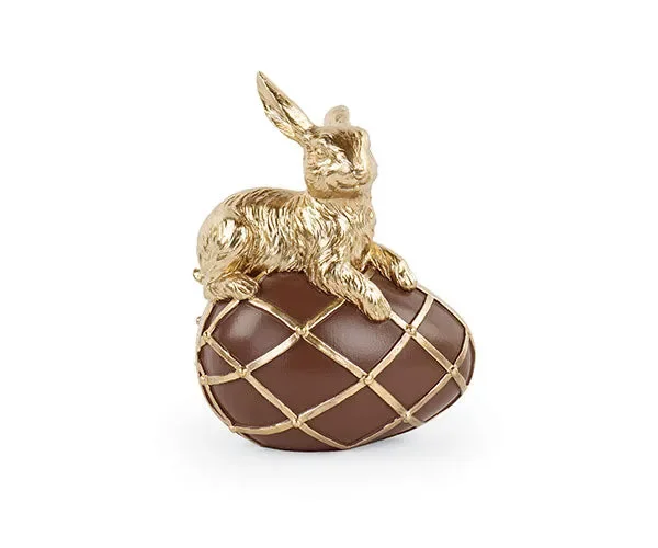 Tono Su Tono Uovo con Coniglietto Cioccolato ed Oro Vendita online
