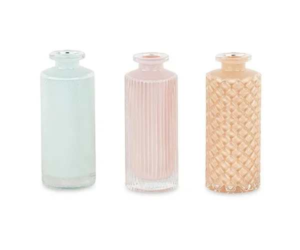 Tono Su Tono Vasetto Vetro Rosa o Acqua o Arancione H 135 Mm D 50 Mm 1 Pz