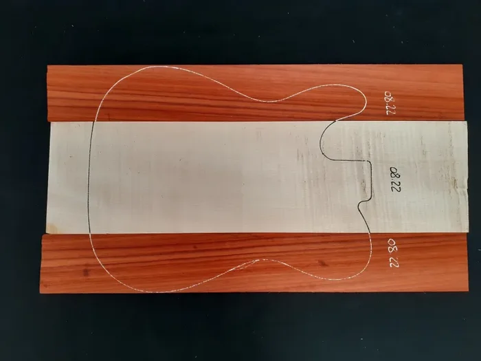 Top Padouk+Acero Marezzato